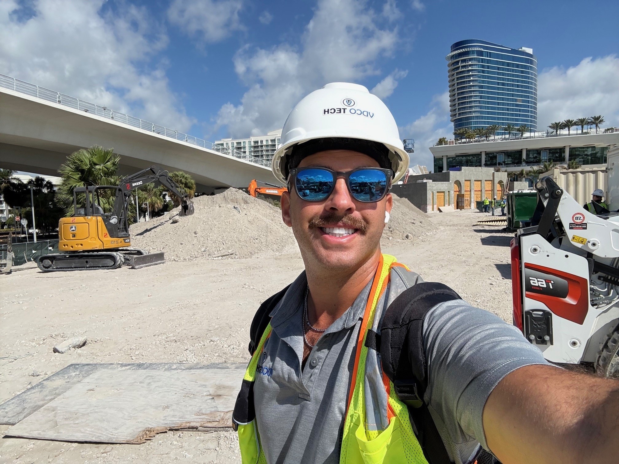 VDCO Tech team member on a job site